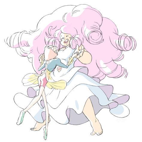 Pearl Rose Steven Universe, Rose Quartz X Pearl, Rose And Pearl Steven Universe, Rose Quartz And Pearl, Pearl Fanart, Rose Quartz Steven Universe, Perla Steven Universe, Steven Universe Ships, Steven Uni