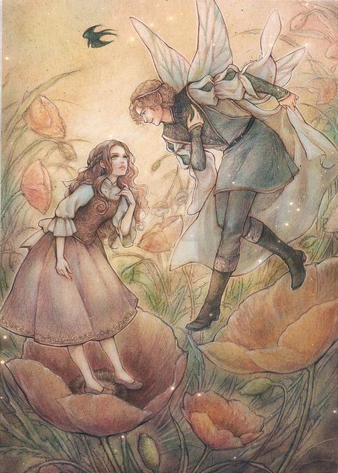 Thumbelina by jurithedreamer on DeviantArt 동화 삽화, Fairy Illustration, Classic Fairy Tales, Fantasy Magic, Fairy Aesthetic, Japon Illustration, Fairytale Illustration, Vintage Fairies, Arte Inspo