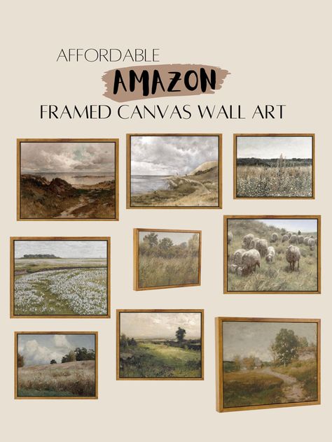 Moody Landscape, Amazon Home Decor, Landscape Prints, Framed Canvas Wall Art, Art Pictures, Landscape Art, Framed Canvas, Canvas Wall, Canvas Frame