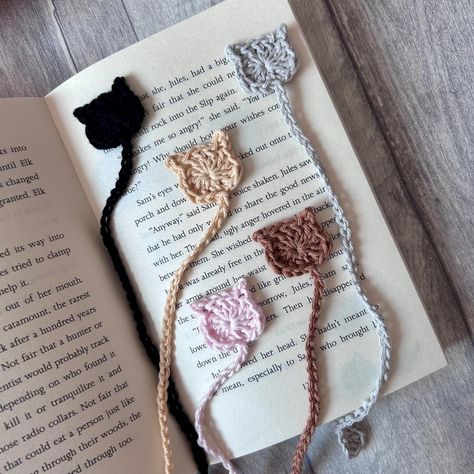 Crochet cat bookmark Cat Crochet Bookmark, Crochet Cat Bookmark, Crochet Bookmark Ideas, Crochet Bookmarks Free Patterns Book Markers, Bookmark Crochet Pattern Free, Crochet Bookmarks Free Patterns, Cat Bookmark, Bookmark Crochet, Crochet Bookmark Pattern