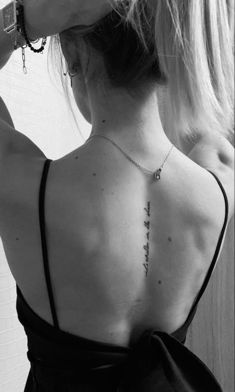 Tiny Flower Tattoos, Spinal Tattoo, Number Tattoos, Tattoo Minimalist, Hip Tattoos Women, Petite Tattoos, Classy Tattoos, Spine Tattoo, Dainty Tattoos