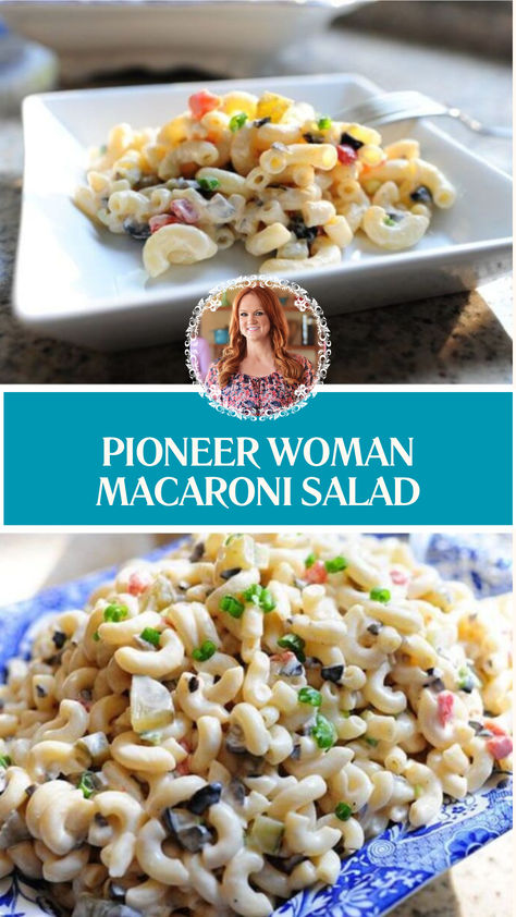 Pioneer Woman Macaroni Salad Pioneer Woman Napa Cabbage Salad, Macaroni Salad With Olives, Macaroni Salad With Pimentos, Pioneer Woman Lunch Recipes, Pioneer Woman Macaroni Salad, Spicy Macaroni Salad, Pioneer Woman Salad Recipes, Black Olives Recipes, Pioneer Woman Recipe