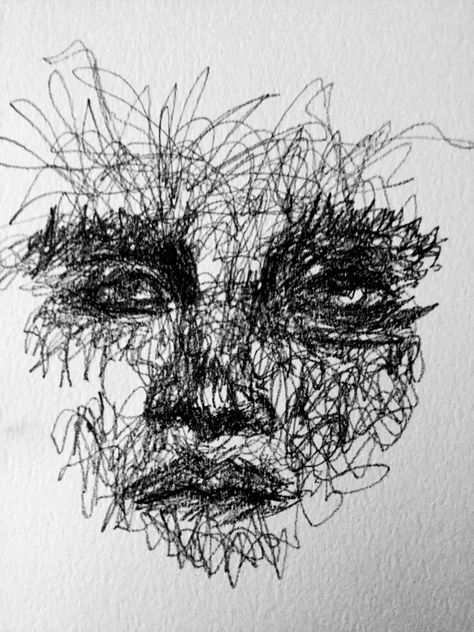 Messy Pen Art, Scribble Face, Biro Portrait, Black Pen Drawing, Wanna Recreate, Literary Magazine, Scribble Drawing, Scribble Art, Alberto Giacometti