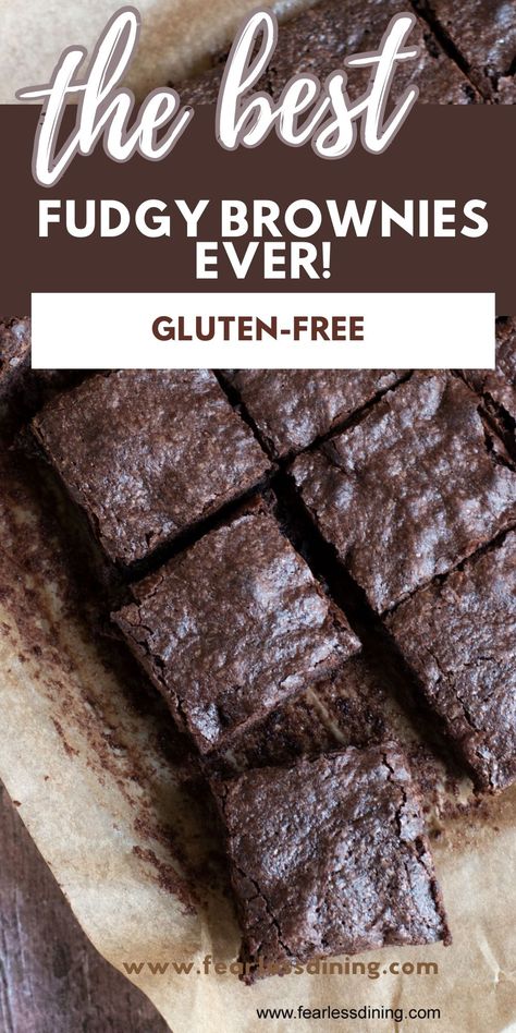 Gluten Free Chocolate Brownies, Gluten Free Fudge, Gluten Free Brownies Recipe, King Arthur Gluten Free, Dairy Free Brownies, Brownies Recipe Homemade, Gluten Free Brownies, Brownies Recipe Easy, Gluten Free Dairy Free Recipes