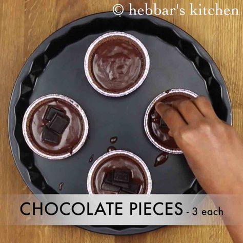 chocolate lava cake recipe | eggless molten choco lava cake recipe Lava Cake Recipe Easy, Choco Lava Cake Recipe, Choco Lava Cake, Cake Recipe Eggless, Hebbars Kitchen, Lava Cake Recipe, Chocolate Lava Cake Recipe, Choco Lava, Chocolate Desserts Cake