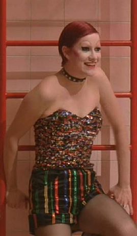 "Little" Nell Campbell Horror Laboratory, Laboratory Outfit, Frank N Furter Costume, Nell Campbell, Columbia Rocky Horror, Rocky Horror Picture Show Costume, Rocky Horror Costumes, Rocky Horror Show, Burlesque Costumes