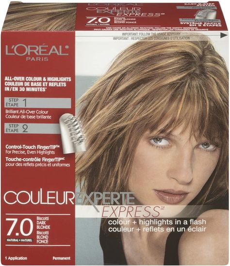 L'Oreal Paris Couleur Experte Express Haircolour, 7.0 Biscotti Dark Blonde Natural : Amazon.ca: Everything Else Loreal Paris Hair Color, Grown Out Highlights, Hair Color For Women, Hair Affair, Hair Color Highlights, Permanent Hair Color, Walmart Canada, Colored Highlights, Dark Blonde