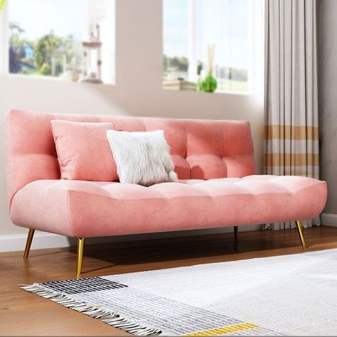 Pink Pull Out Couch, Pink Sofa Bed, Small Sleeper Sofa, Sofa Bed Convertible, Small Spaces Living Room, Sofa Convertible, Bed Backrest, Loveseat Sleeper Sofa, Couches For Small Spaces