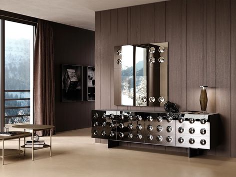 Tonin Casa Rock Mirror, Casa Rock, Wrought Iron Beds, Luxury Sideboard, Sideboard Modern, Console Table Living Room, Italian Furniture Modern, Large Storage Cabinets, Teen Furniture