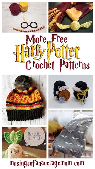 Harry Potter Inspired Crochet, Golden Snitch Crochet Pattern Free, Harry Potter Amigurumi Receita, Character Crochet Patterns, Harry Potter Crochet Patterns, Crochet Novelty, Character Crochet, Minion Crochet Patterns, Harry Potter Blanket