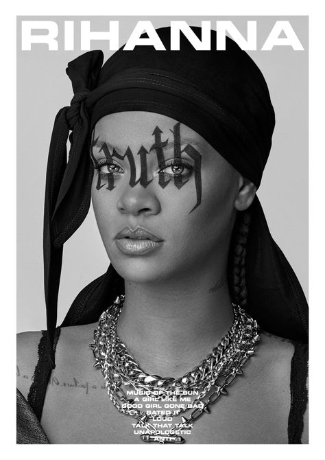 Made by James Carter White Photo, Rihanna, Magazine Cover, Graffiti, Magazine, Black And White, White, Black