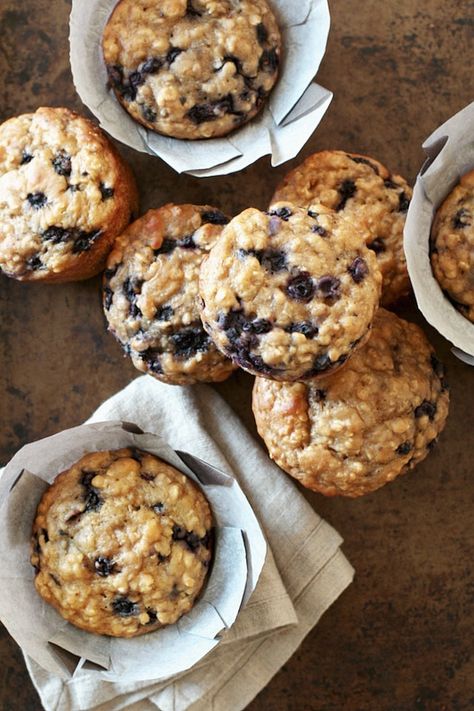 Oat Greek Yogurt Muffins, Greek Yogurt Muffins, Breakfast Inspiration, Yogurt Muffins, Blueberry Oat, Healthy Greek Yogurt, Healthy Blueberry, Oatmeal Muffins, Healthy Lunches