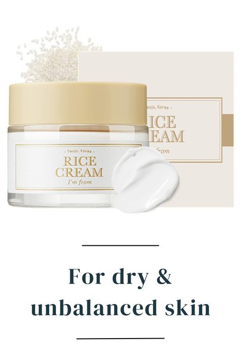 Brand - I'm from, Scent - Unscented, Item Form - Cream, Active Ingredients - hyaluronic_acid, Oryza Sativa (Rice) Bran Water, Panthenol, Adenosine, Hyaluronic Acid, Unit Count - 1.0 Fl Oz, Now on Amazon (affiliate link). #rice #facecream #Koreanskincare #kbeauty #ricecream #amazon #affiliate Rice Cream, Rice Bran, Even Out Skin Tone, Skin Barrier, K Beauty, Korean Skincare, Active Ingredient, Face Cream, Amazon Affiliate