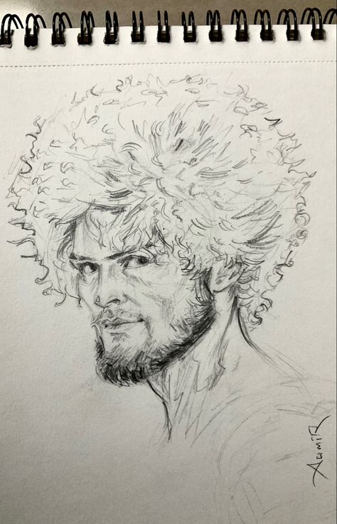 Khabib Nurmagomedov Drawing, Ufc Drawing, Sketchbook Moleskine, Takehiko Inoue, Khabib Nurmagomedov, Portraits Drawing, Celebrity Artwork, Celebrity Portraits Drawing, Combat Sports