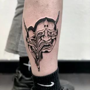 Japanese Hannya Mask Tattoos: Meaning & Designs | Tattoodo Scary Tattoo Ideas, Mascara Hannya, Hannya Maske, Matching Bff Tattoos, Oni Tattoo, Hannya Mask Tattoo, Traditional Tattoo Inspiration, Scary Tattoos, Bff Tattoos