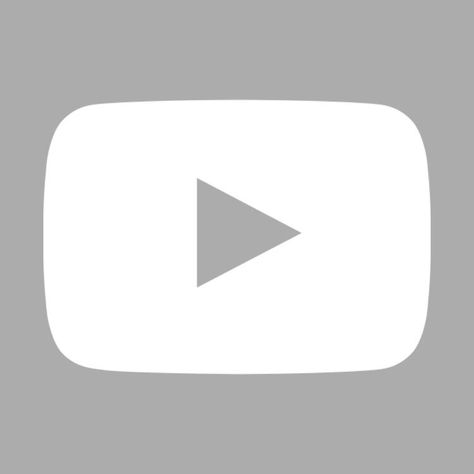 Gray Youtube Icon, Grey Youtube Icon, Gray Iphone Icons, Grey Iphone Icons, Youtube Icon Aesthetic, Gray Phone Icons, Ipad Logo, Ios App Logo, Youtube App Icon