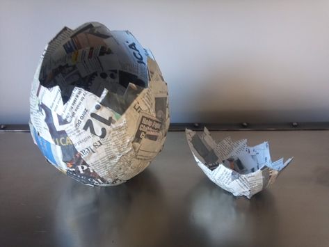 How to Make a Paper Mache Egg as seen on the NBC 10! Show - Semerjian Interiors Dragon Egg Diy, Chicken Wire Art, Paper Mache Eggs, Paper Mache Projects, Dinosaur Birthday Party Decorations, Making Paper Mache, Boy Birthday Party Themes, Dragon Crafts, Dragon Party