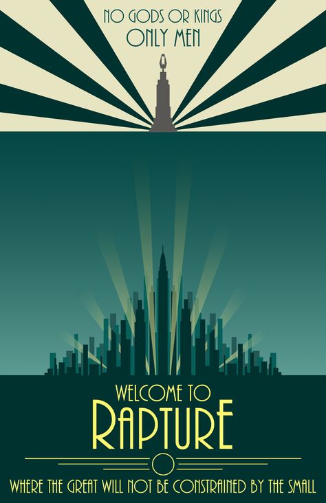 Bioshock Propaganda - Imgur Bioshock Rapture, Bioshock Game, Bioshock Art, Fantasy Angel, Bioshock Series, Video Game Posters, Gaming Posters, Art Deco Illustration, Deco Poster