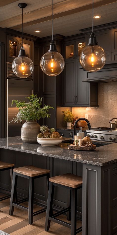 #luxurykitchendesign #kitchendesign #luxurykitchen #luxurykitchens #interiordesign #kitchenideas #kitchendesignideas #dreamkitchen #kitchensofinsta #kitchendesigner #kitchen #kitchensofinstagram #kitchengoals #kitchenisland #kitchenremodel #kitchendecor #kitchendesigns #kitchenrenovation #kitcheninspo #kitchens #kitchenstyle #luxuryhomes #kitchendesigners #modernkitchendesign #kitcheninteriors #luxurylifestyle #kitcheninspiration #beautifulkitchen #modernkitchen #homedecor Best Kitchen Lighting, Brown Kitchen Cabinets, Diy Kitchen Renovation, Classy Decor, Classic Kitchen, Kitchen Lighting Fixtures, Grey Kitchens, Kitchen Room Design, Kitchen Inspiration Design