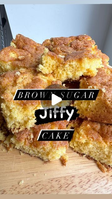 Melissa Gibbons on Instagram: "If you’re a @jiffymixes corn muffin fan, then you’re going to love this cake!! 

Brown Sugar Jiffy Cake

CAKE:
2 Boxes of Jiffy
2 Eggs
2/3 C Heavy Cream
1/2 C Brown Sugar 

- Mix everything together, pour into a lined cake pan

TOPPING:
1/4 C Brown Sugar
1/2 Stick of butter, melted 

- Mix and drizzle on top 
- Bake 400° for about 20-22 mins. 

Original Creator: @heyyyreesh 

#easydessert #cornmuffins #cornbread #foodie #southern #food #brownsugar" Jiffy Corn Cake, Jiffy And Cake Mix Cornbread, Jiffy Johnny Cakes Recipe, Jiffy Cornbread Dessert, Cornbread Cake Recipe Jiffy, Brown Sugar Cornbread, Sweet Cornbread Recipe Jiffy Yellow Cakes, Jiffy Cake Mix Recipes, 2 Boxes Jiffy Cornbread