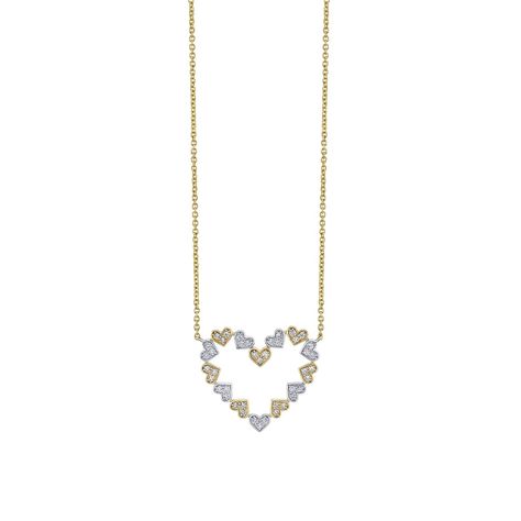 14k yellow/white gold and diamond heart necklace. This necklace features tiny diamond hearts forming a larger heart soldered a 16" gold cable chain with an extra loop at 18". The heart is the most common symbol of love. What better way to show love for yourself and others than with a Sydney Evan heart! Gold Diamond Heart Necklace, Love For Yourself, Hearts Jewelry, Diamond Heart Necklace, Heart Necklace Diamond, Show Love, Sydney Evan, Tiny Diamond, Peter Rabbit