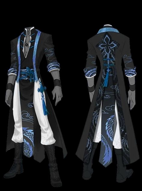 Fantasy Ocean Outfits Male, Fantasy Water Outfits Male, Royal Core Outfits Male, Guard Outfit Male, Fantasy Formal Wear Male Drawing, Male Fashion Design Sketches, Sci Fi Clothes Male, Water Inspired Outfits Male, Dnd Clothes Male