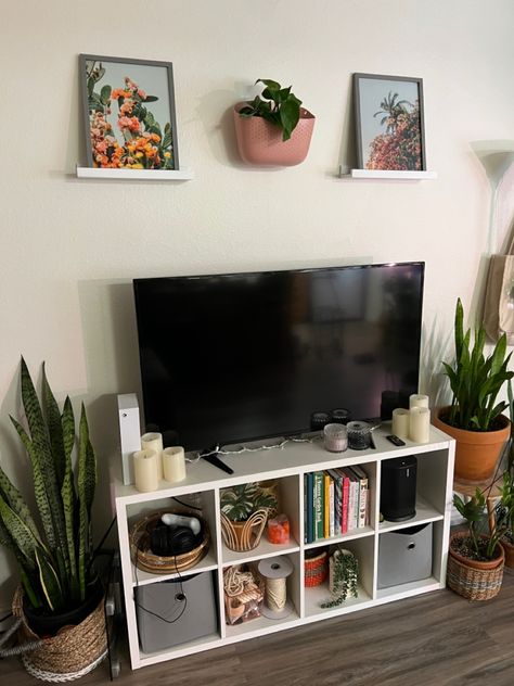 Small Apartment Living Room Storage, Apartment Living Room Storage, Tv Setup, Simple Living Room Decor, Garage Bedroom, New Apartment Ideas, Apartment Decor Ideas, Dream Apartment Decor, Small Apartment Living Room