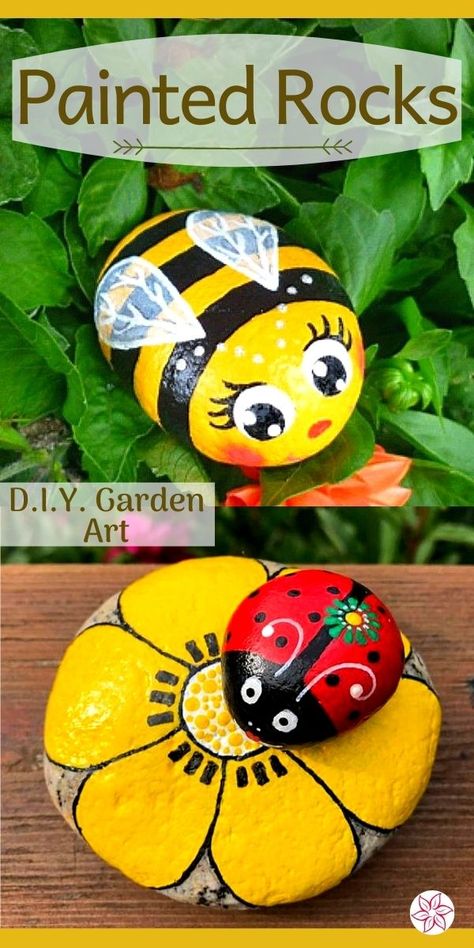 Funny Rocks, Ideas For The Garden, Painted Rock Ideas, Painted Garden Rocks, Container Water Gardens, Garden Rock Art, Stones Garden, Garden Container, Diy Rock Art