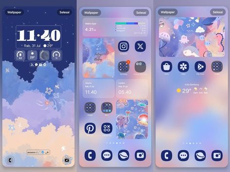 Samsung Phone Layout Aesthetic, Samsung Widgets Aesthetic, Samsung Theme Ideas, Samsung Phone Aesthetic, Samsung Aesthetic Homescreen, Lockscreen Homescreen Combo, Combo Wallpaper, Samsung Customization, Samsung Homescreen Layout Ideas