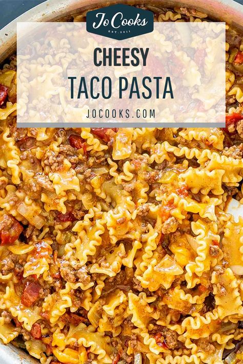 Beef Cavatappi Pasta Recipes, Creamy Velveeta Beef And Bow Tie Pasta, Hello Fresh Pasta, Creamy Taco Pasta, Taco Pasta Recipe, Mexican Casseroles, Cheesy Taco Pasta, Chipotle Pasta, Taco Pasta Recipes