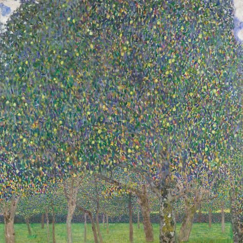 Klimt Landscape Show Is More, and Less, Than Expected - The New York Times Klimt Landscape, Art Mini Toile, Byzantine Mosaic, Harvard Art Museum, Golden Painting, Pear Trees, Pear Tree, Mini Canvas Art, Blue Canvas