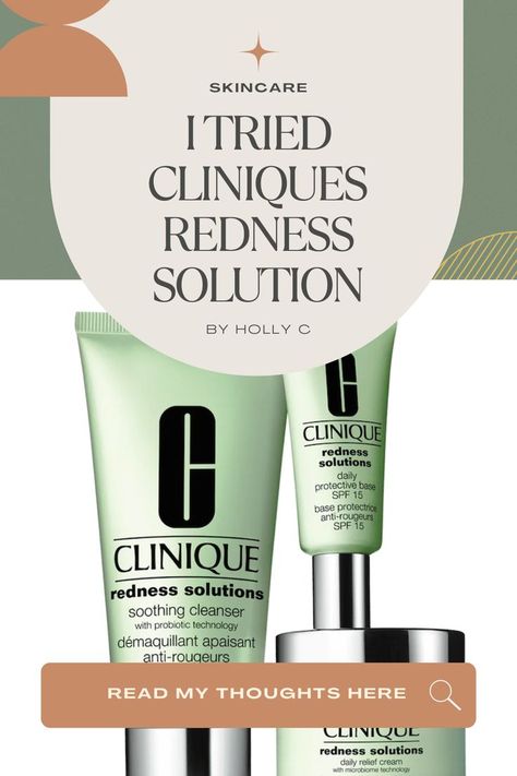 I tested Clinique's Redness Solution Kit. In this post I share my experience with how well it works. Clinique Redness Solutions, Clinique Moisturizer, Clinique Makeup, Acne Marks, Younger Looking Skin, Spf 15, How To Apply Makeup, Face Wash, Oily Skin