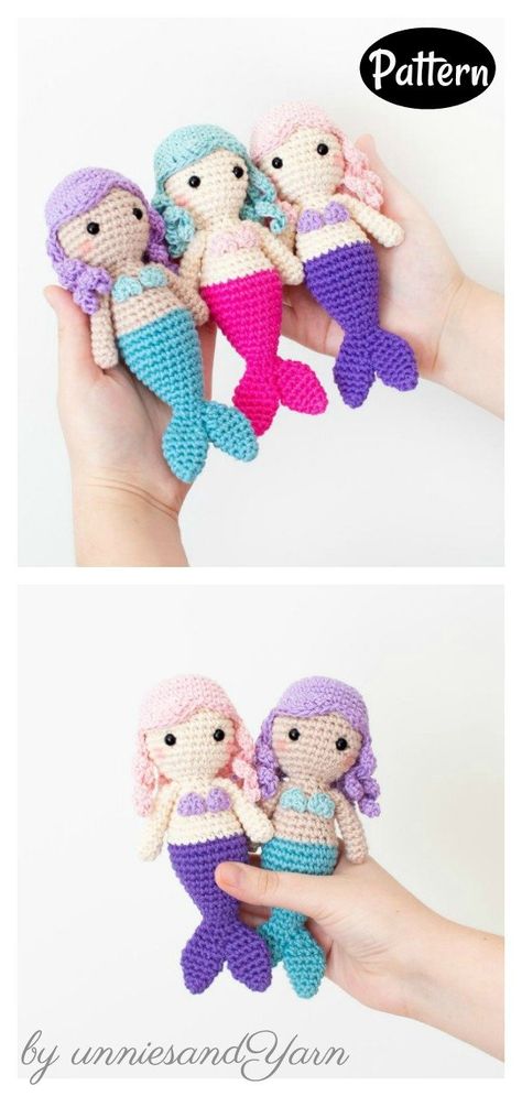 Mermaid Crochet Pattern Free, Fantasy Amigurumi, Little Mermaid Crochet, Ocean Crochet, Crocheting Amigurumi, Mermaid Crochet Pattern, Mermaid Crochet, Doll Amigurumi Free Pattern, Doll Patterns Free