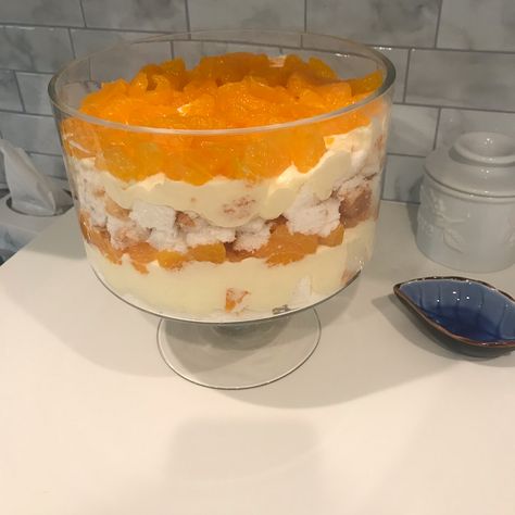 Orange Trifle, Orange Push Pop Pudding 12 Tomatoes, Angel Food Pumpkin Trifle, Cranberry Orange Trifle Pioneer Woman, Mandarin Orange Trifle, Pioneer Woman Orange Cranberry Trifle, Orange Trifle Recipes, Peach Trifle With Angel Food Cake, Peach Trifle