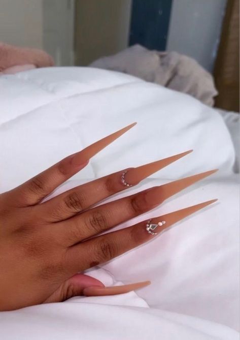 Long Acrylic Nails Stiletto, Xxxl Nails, Extendo Nails, Stilleto Nails Designs, Amazing Nail Art, Makeup Christmas, Fall Nail Ideas, Long Stiletto Nails, Sharp Nails