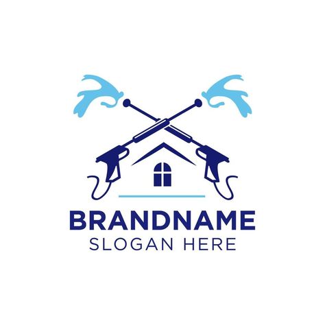 Pressure Washing Logo, Pressure Washing House, Logo Maker Free, House Logo Design, House Logo, Pressure Washing, Home Logo, Logo Images, Logo Maker