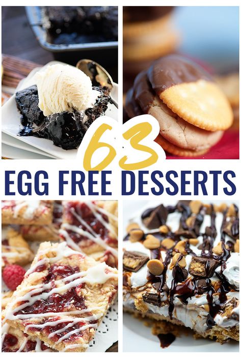 Desserts That Dont Need Eggs, Desserts With No Eggs Recipes, Desserts With No Egg, Desserts With No Eggs, Dessert Recipes No Eggs, Dessert Without Eggs, Eggfree Dessert, Dessert No Eggs, Desserts Without Eggs