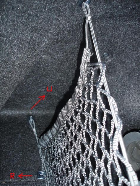 DIY : Cheap Cargo Net - 8th Generation Honda Civic Forum Diy Cargo Net, Honda Civic Forum, Cargo Organizer, Cargo Trailer Conversion, Trailer Conversion, Ceiling Storage, Cargo Net, Cargo Trailers, Truck Camper