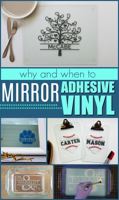 Mirroring is most often done with HTV, but there are some projects that makes it need to be done with adhesive vinyl as well. Come along with this tutorial to find out when and why you would mirror adhesive vinyl. Self Adhesive Vinyl Projects, Glass Etching Tutorial, Heat Transfer Vinyl Tutorial, Adhesive Vinyl Projects, Vinyl On Glass, Mirror Adhesive, Vinyl Projects Silhouette, Glass Window Decals, Silhouette School Blog