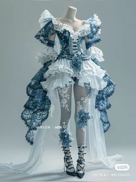 Very Fancy Outfits, Different Kinds Of Dresses Style, Zodiac Inspired Outfits, Fancy Female Outfits, Pswg Style, Villainess Outfits, Desings Clothes Aesthetic, Modern Rococo Fashion, Kpop Female Outfits