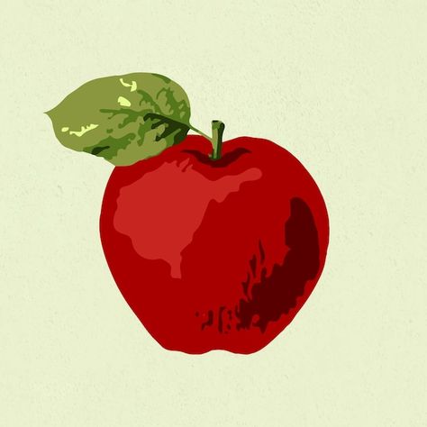 Free vector vectorized red apple on a gr... | Free Vector #Freepik #freevector #tropical-fruit #green-apple #fruit-design #fresh-fruit Apple Doodle Art, Cute Apple Drawing, Apple Doodle, Quick Doodles, Apple Drawing, Apple Sticker, Drawing Apple, Apple Illustration, Apple Stickers