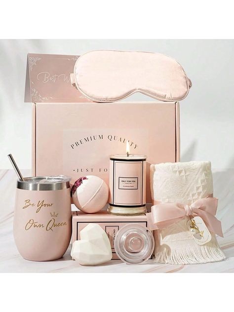 Canary Houze · Products · Pink Pampering Paradise: The Ultimate Birthday Spa Gift Set for Women · Shopify Luxury Gift Basket, Unique Gifts For Sister, Small Business Design, Spa Gift Set, Bath Body Works Candles, Magnetic Gift Box, Small Business Packaging Ideas, Gift Boxes For Women, Comfort Gifts