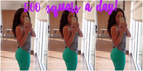 Squat challenge! 500 squats per day for 5 days. Can you do it? Squat Challenge Results, Squat Challenge, Fitness Tips, Do It, Bodycon Dress