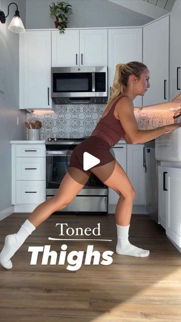 Yogaforlife_challenge on Instagram: "Follow @yogaforlife_challenge for more daily yoga exercises
-
Thanks for sharing @Actionjacquelyn

Grab your socks🧦 and slide it out with me in your kitchen! 🔥

These 4 moves effectively sculpt your legs by challenging your balance with low impact resistance = major burn + sculpted legs!

Do each move for 1 minute, each leg:
1️⃣ ELEVATOR LUNGE
2️⃣ CURTSEY LUNGE
3️⃣ 2ND PLIE TO RELEVÉ
4️⃣ TENDU PLIÉ
-⠀

#yogadailypose #yogahealth #yogahappy #yogaroutine #yogalifetips #yogalovers❤️ #yogatrainer #yogagoal #yogatutorials #yogatip #yogapratice #yogatipsforbeginners #yogaworks #yogaposestoday #yogalifestyles #yogaeverday #yogaeducation #yogabeauty #yogamorning #yogamoves #yogamood #yogateaching #yogadayeveryday #yogaworkout #yogaguide #yogaexercises #yogaho Curtsey Lunge, Action Jacquelyn, Yoga Education, Flexibility Routine, Yoga Trainer, Yoga Guide, Yoga Moves, Yoga Day, Daily Yoga