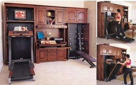 Gym Office Combo, Home Gym Office Combo, Home Gym/office, Interior Hotel, Gym At Home, Gym Room, Hotel Interior Design, Exercise Equipment, Beautiful Interior Design