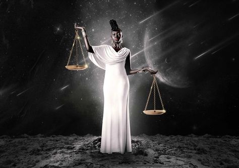 "Libra", by Daniel Emeka Goddess Of Justice, Shes A Keeper, Black King And Queen, Black Fact, Lady Justice, Black Consciousness, Black Goddess, Black Knowledge, Cool Magazine