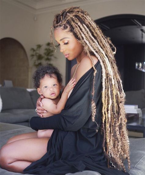 Ciara Faux Locs, Ciara Locs, Ciara Braids, Platinum Locs, Bangs Inspiration, Blonde Locs, Ciara Hair, Curly Faux Locs, Blonde Dreads