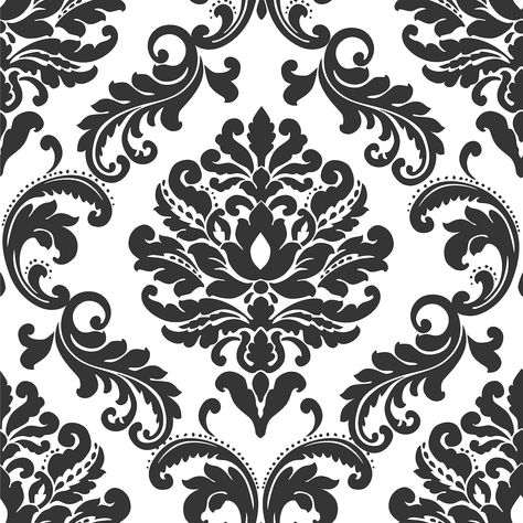 WallPops NU1646 Ariel Damask Peel and Stick Wallpaper, Multi-Color, Wallpaper - Amazon Canada Ariel Black, Damask Wall Stencils, Damask Wall, Baby Wall Decor, Bathroom Stuff, Lace Saree, Wallpaper For Sale, Wall Stencils, White Damask