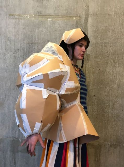 A group of CSM students denied taking part in a live project with a brand. This is what they did instead - 1 Granary Fashion School Project, Csm Fashion, Csm Portfolio, How To Design Clothes, Origami Clothing, Structured Fashion, Fashion Design Template, 3d Fashion, Y Project