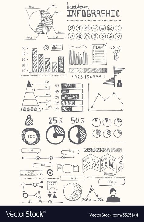 Hand Drawn Infographic, Infographic Drawing, 2024 Typography, Infographic Icons, Website Infographic, Icon Infographic, Hand Drawn Poster, Business Illustrations, Diagram Illustration